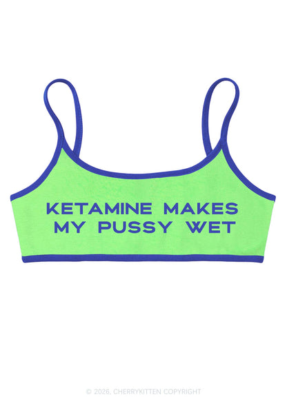 K Make My Puxxy Wet Y2K Super Crop Cami Cherrykitten