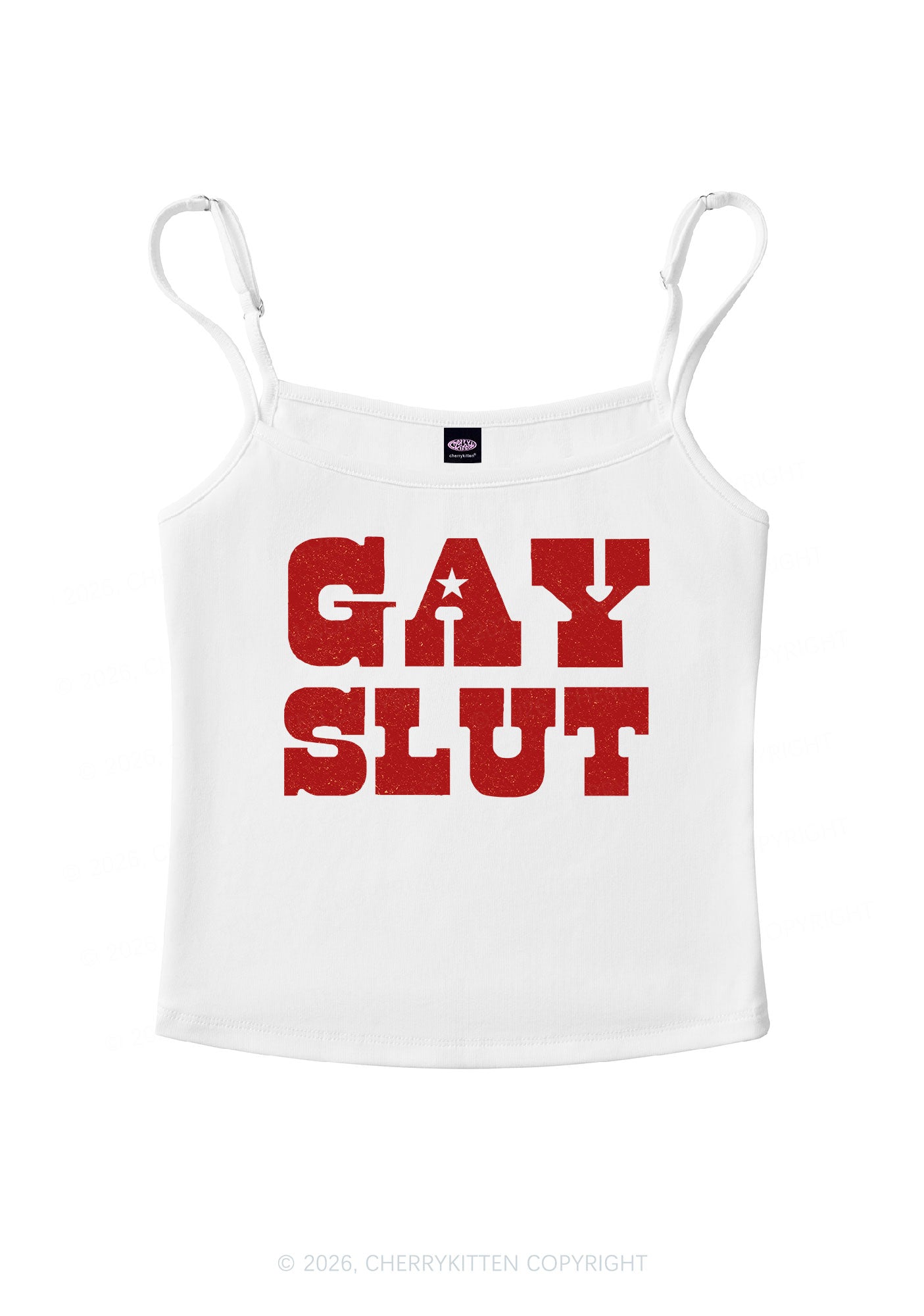 Gay Slxt Pride Y2K Spaghetti Strap Cami Cherrykitten