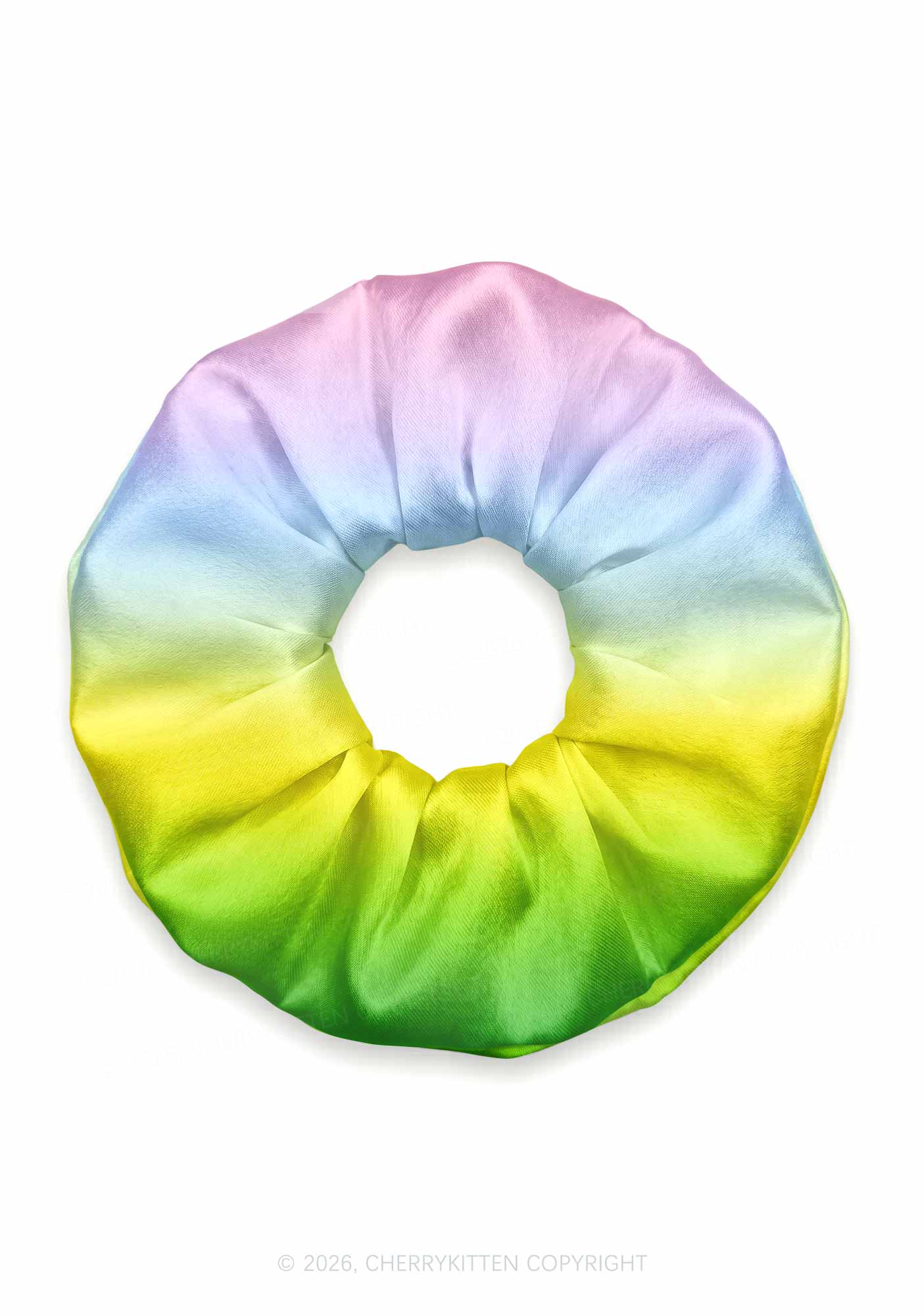 Rainbow Gradient Y2K Hair Scrunchie Cherrykitten