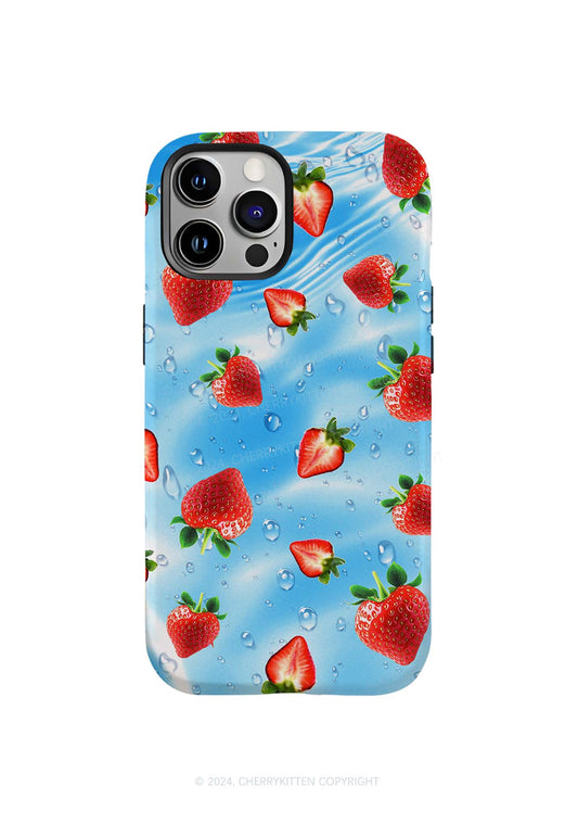 Blue Strawberry Y2K Phone Case Cherrykitten