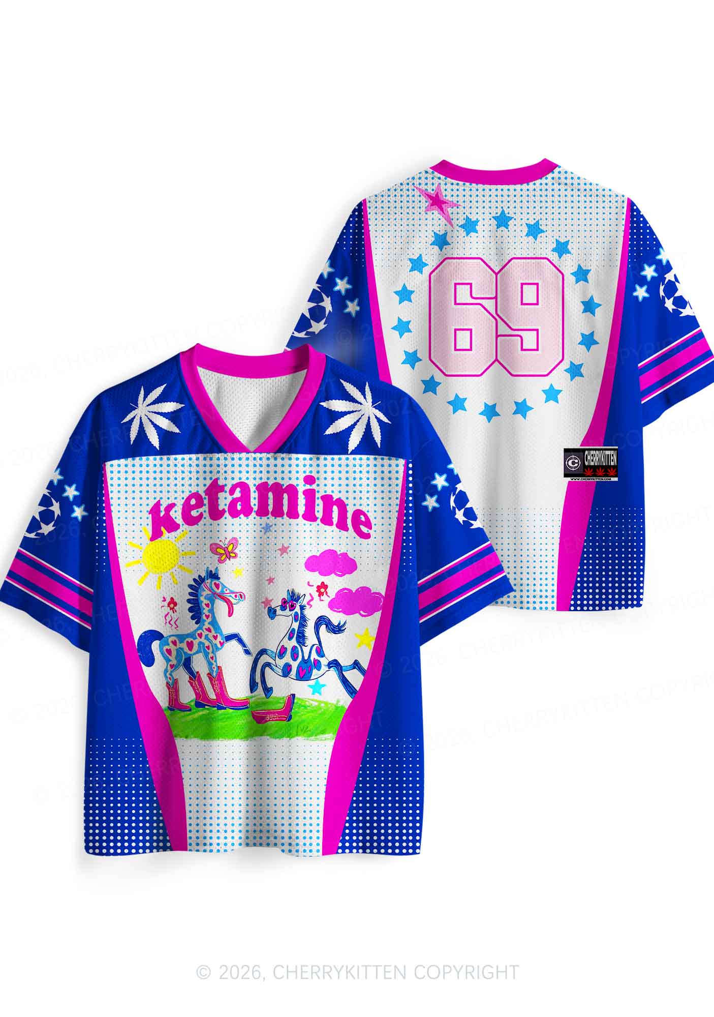Heart Spotted Pony Y2K Sport Jersey Shirts Cherrykitten