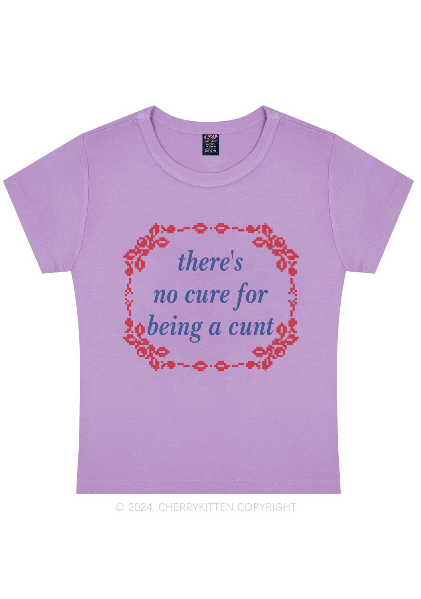 No Cure For Cxxt Y2K Baby Tee Cherrykitten