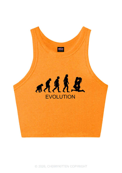 Lesbian Evolution Pride Y2K Crop Tank Top Cherrykitten