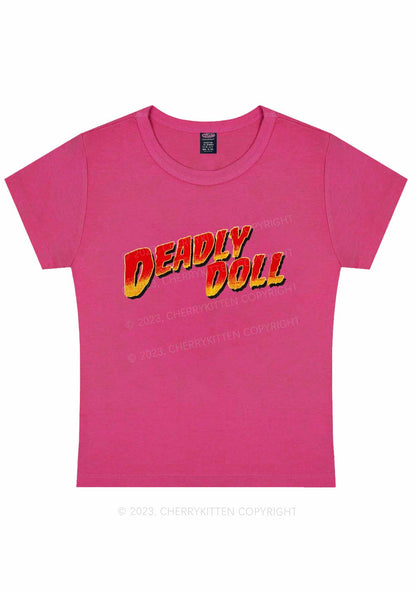 Curvy Deadly Doll Y2K Baby Tee Cherrykitten