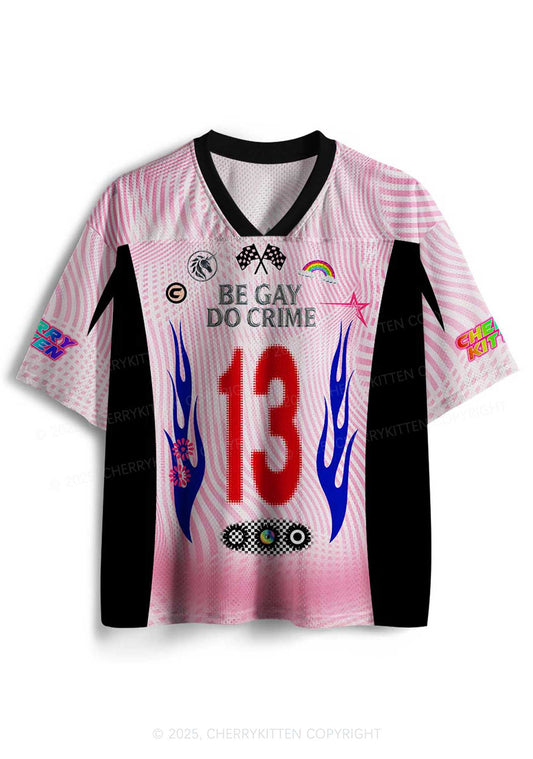 Be Gay Do Crime Pride Y2K Sport Jersey Shirts Cherrykitten