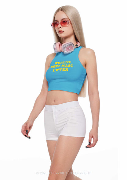 Worlds Best Masc Lover Pride Y2K Crop Tank Top Cherrykitten