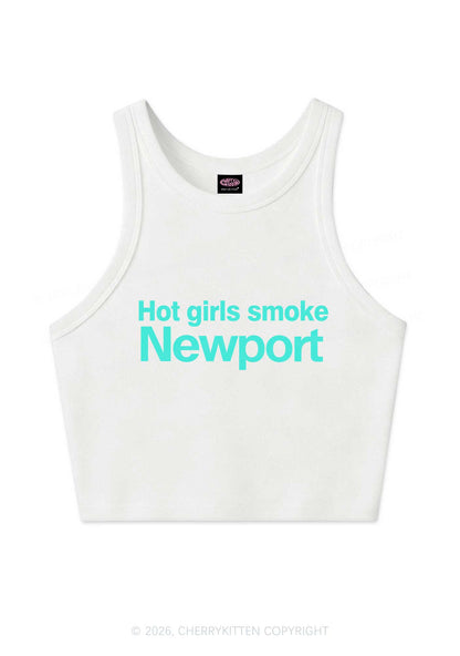 Hot Girls Smoke Y2K Crop Tank Top Cherrykitten