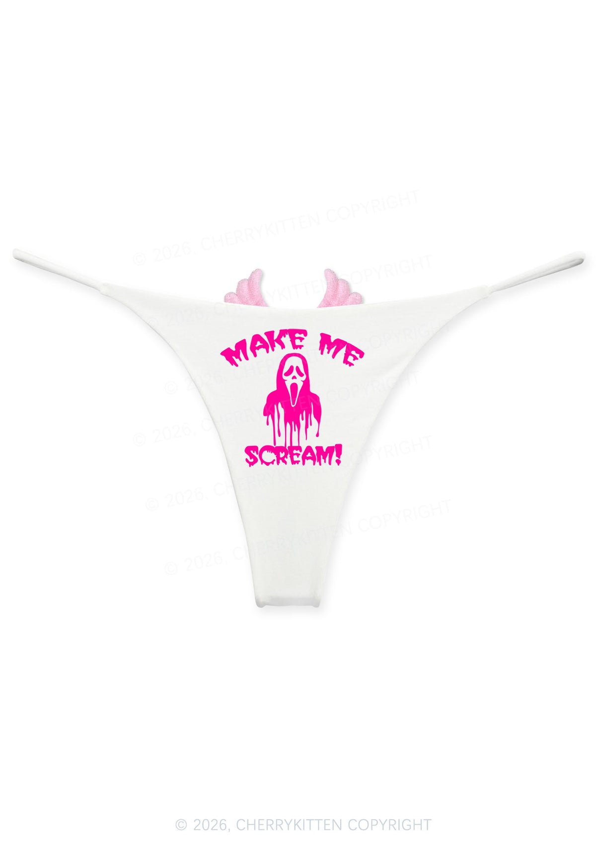 Halloween Make Me Scream Y2K Goth Angel Wings Bikini String Thong Cherrykitten