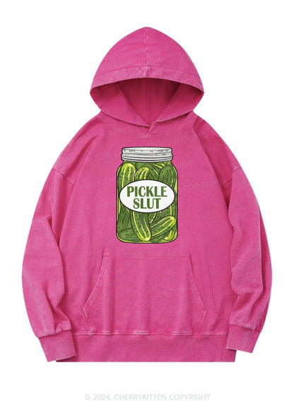 Pickle Slxt Y2K Washed Hoodie Cherrykitten