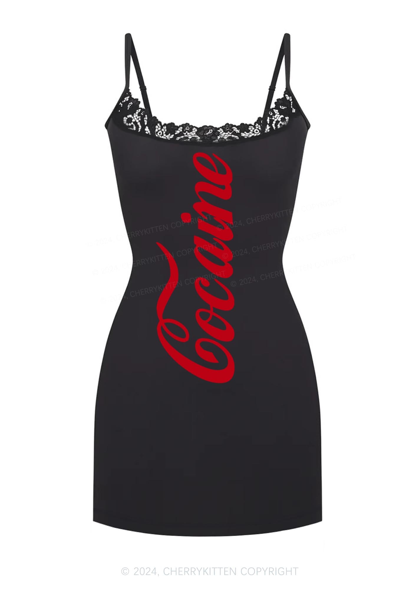 Special Cola Y2K Lace Slip Dress Cherrykitten