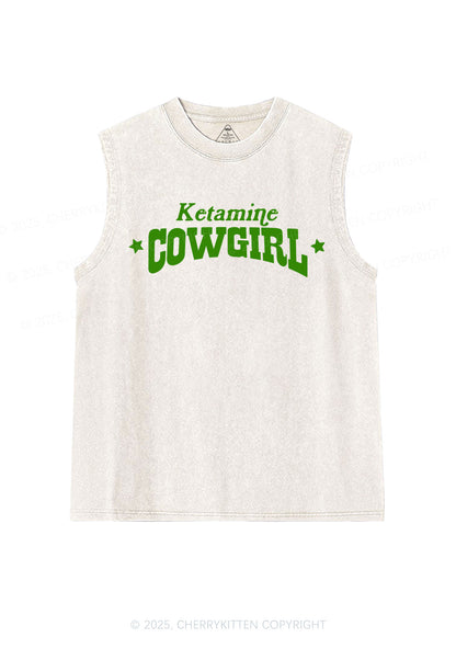 K Star Cowgirl Y2K Washed Muscle Tank Cherrykitten