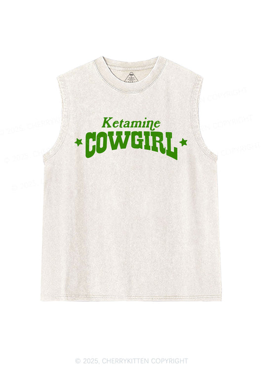 K Star Cowgirl Y2K Washed Muscle Tank Cherrykitten