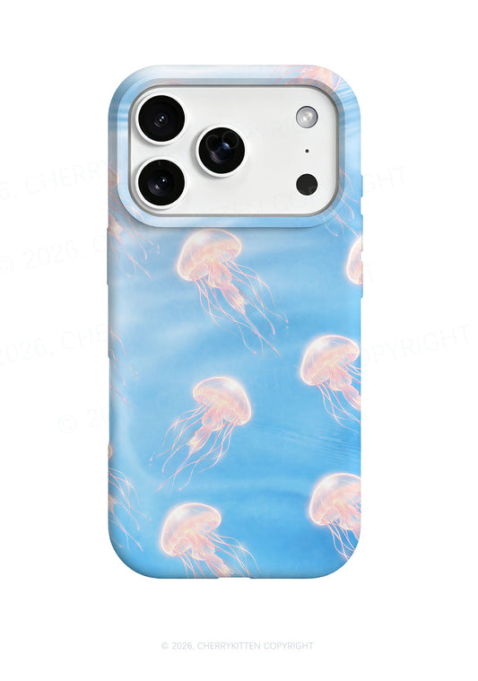 Pink Jellyfish Underwater Y2K Phone Case Cherrykitten