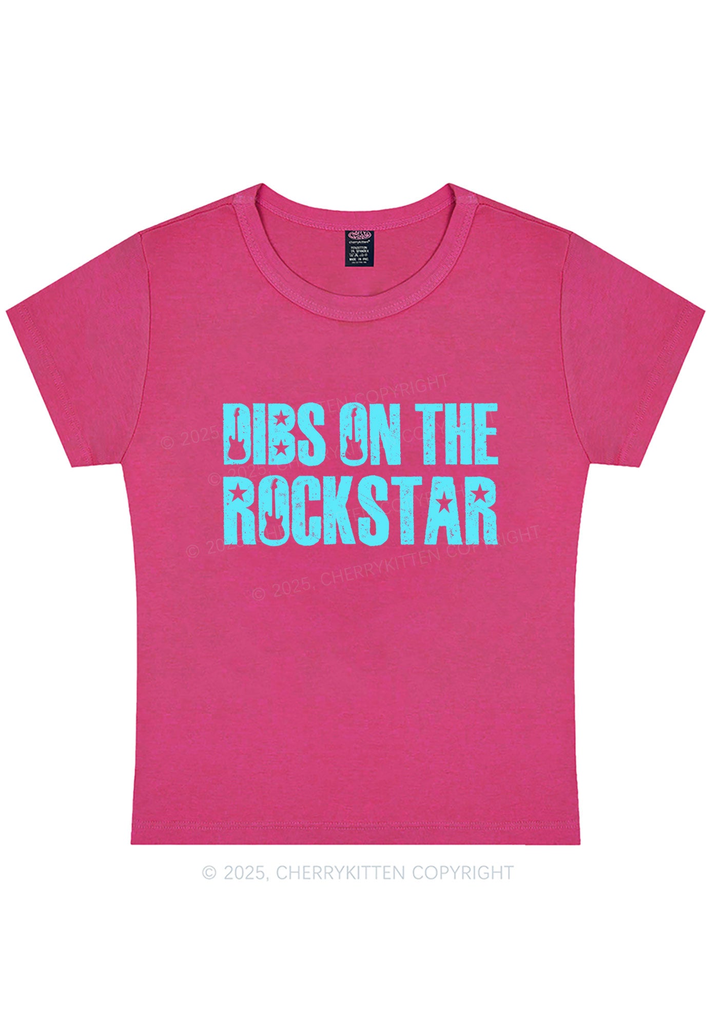 Dibs On The Rockstar Y2K Baby Tee Cherrykitten