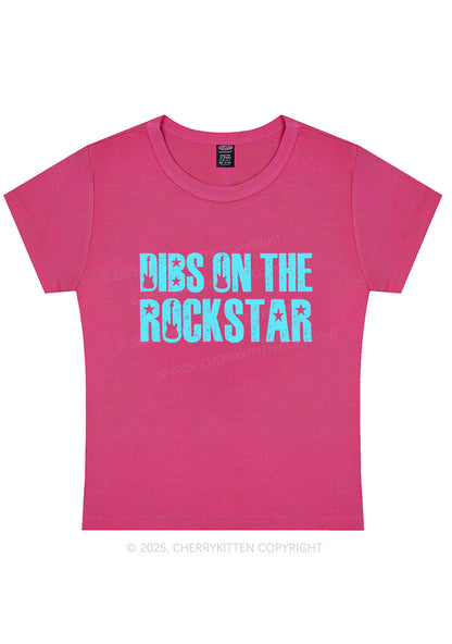 Dibs On The Rockstar Y2K Baby Tee Cherrykitten