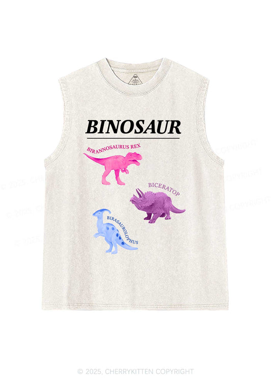 Binosaur Pride Y2K Washed Muscle Tank Cherrykitten