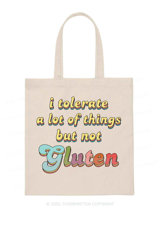 Tolerate Gluten Y2K Canvas Tote Bag Cherrykitten