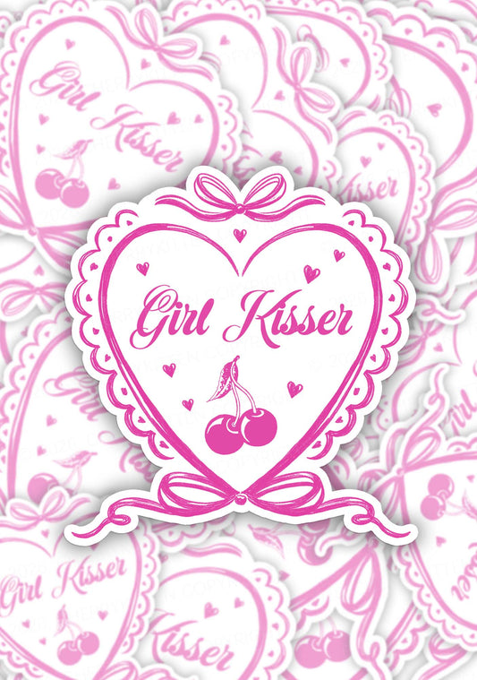 Girl Kisser 1pc Y2K Sticker Cherrykitten