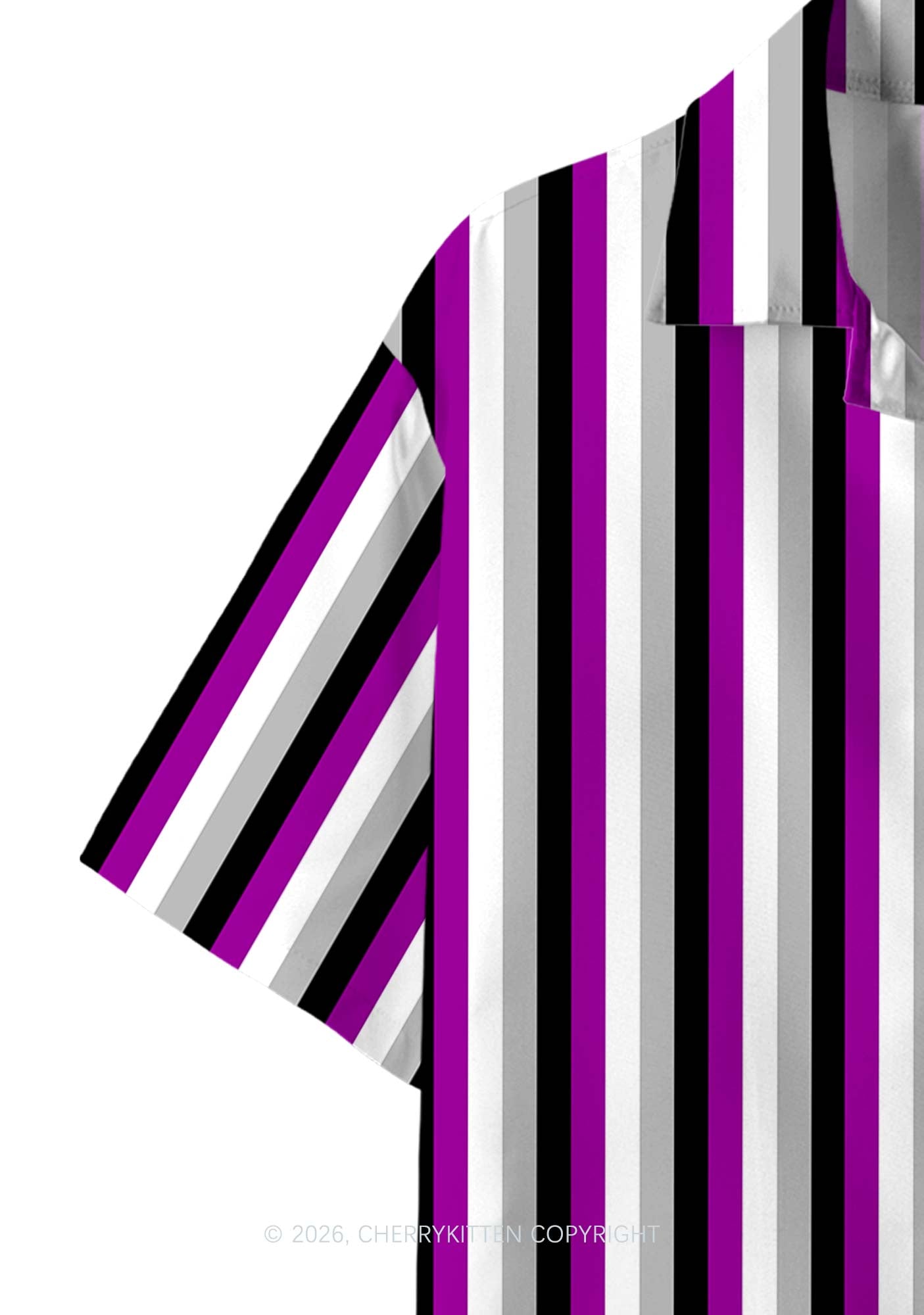 Asexual Flag Pride Y2K Print Shirt Cherrykitten