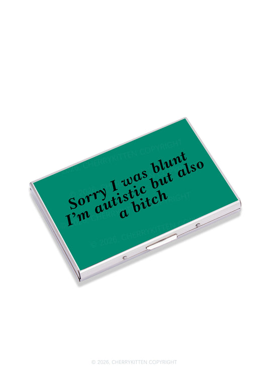 Sorry I Was Blunt Y2K Mirror Cigarette Case Cherrykitten