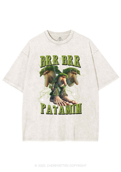 Brr Brr Patapim Italian Brainrot Shirt Y2K Shirts Washed Tee Cherrykitten