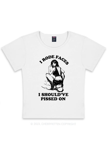 Curvy I Rode Faces Y2K Baby Tee Cherrykitten