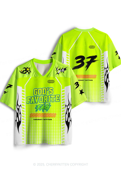 Custom Green Gods Favorite Fag Pride Y2K Sport Jersey Shirts Cherrykitten