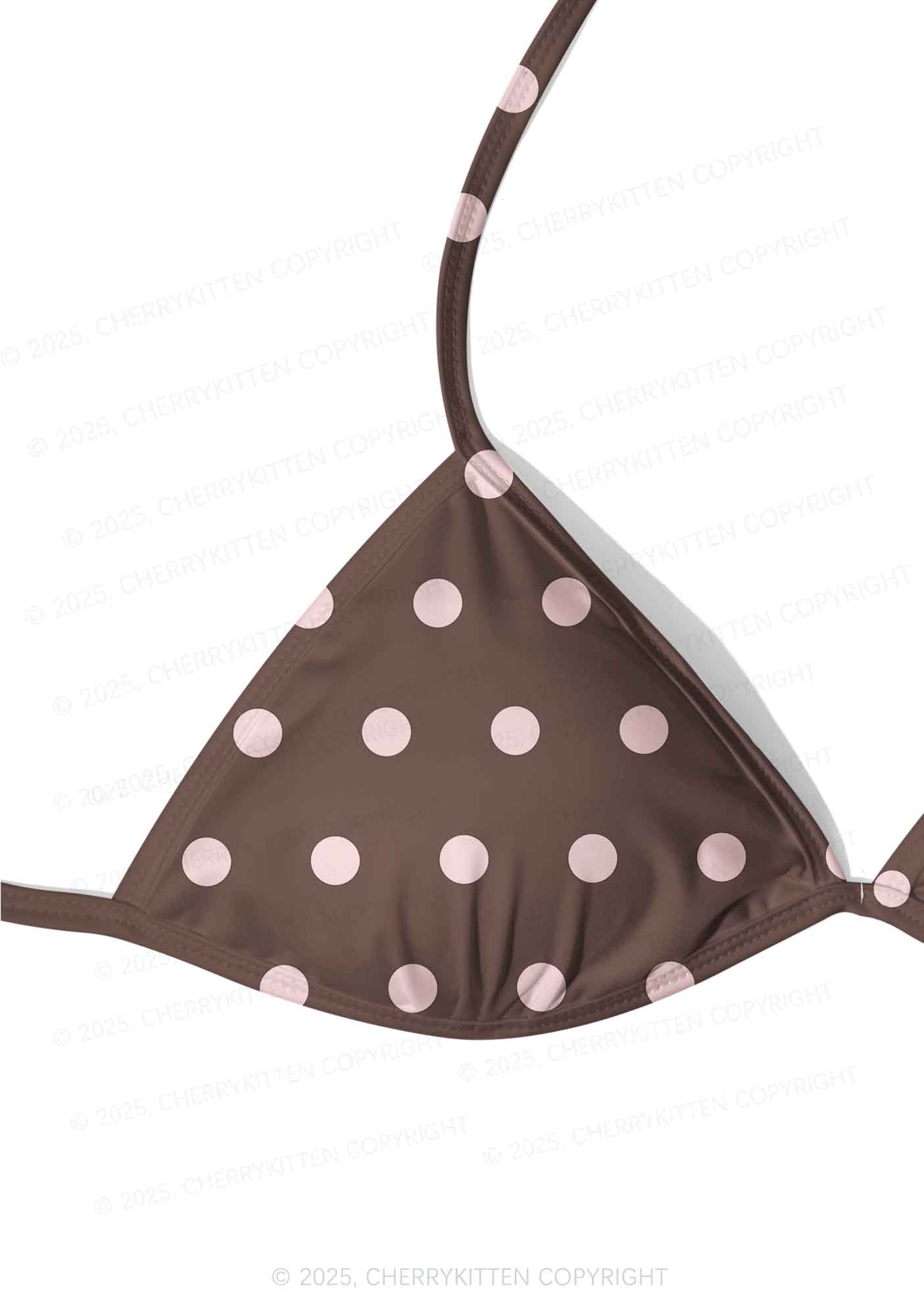 Pink Dots On Palms Y2K Print Bikini Set Cherrykitten