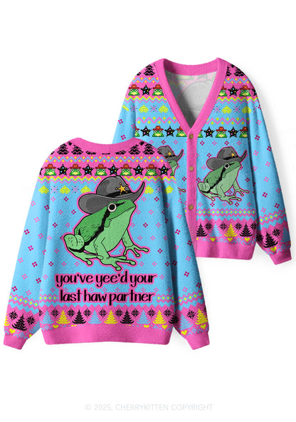 Your Last Partner Y2K Christmas Cardigan Knit Sweatshirt Cherrykitten