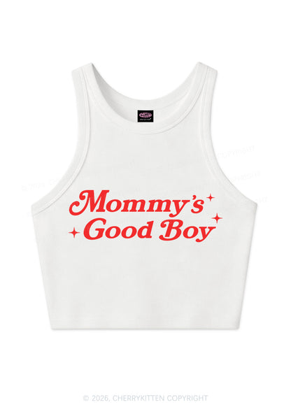 Mommys Good Boy Y2K Crop Tank Top Cherrykitten