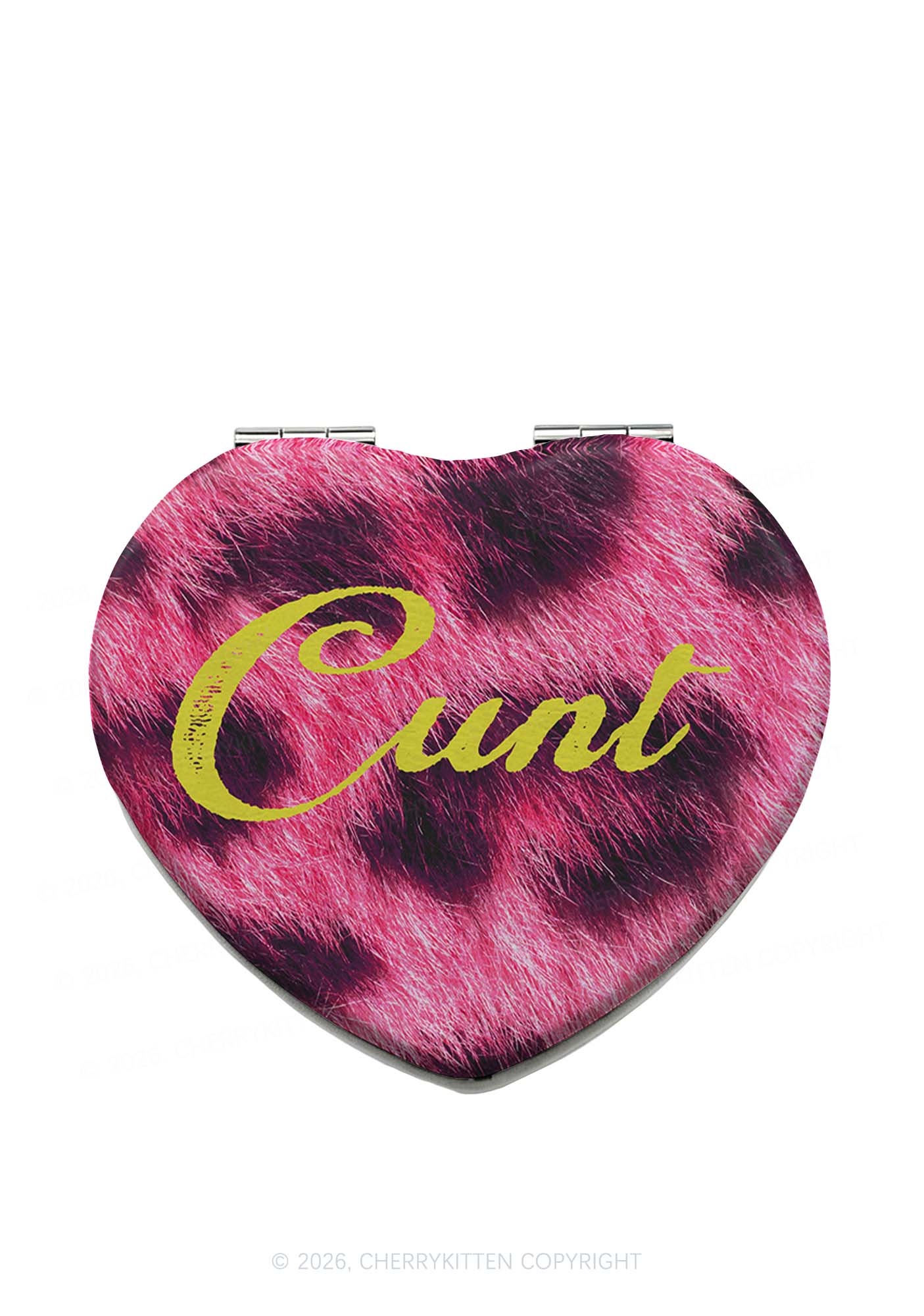 Pink Leopard Cxxt Y2K Folding Makeup Mirror Cherrykitten