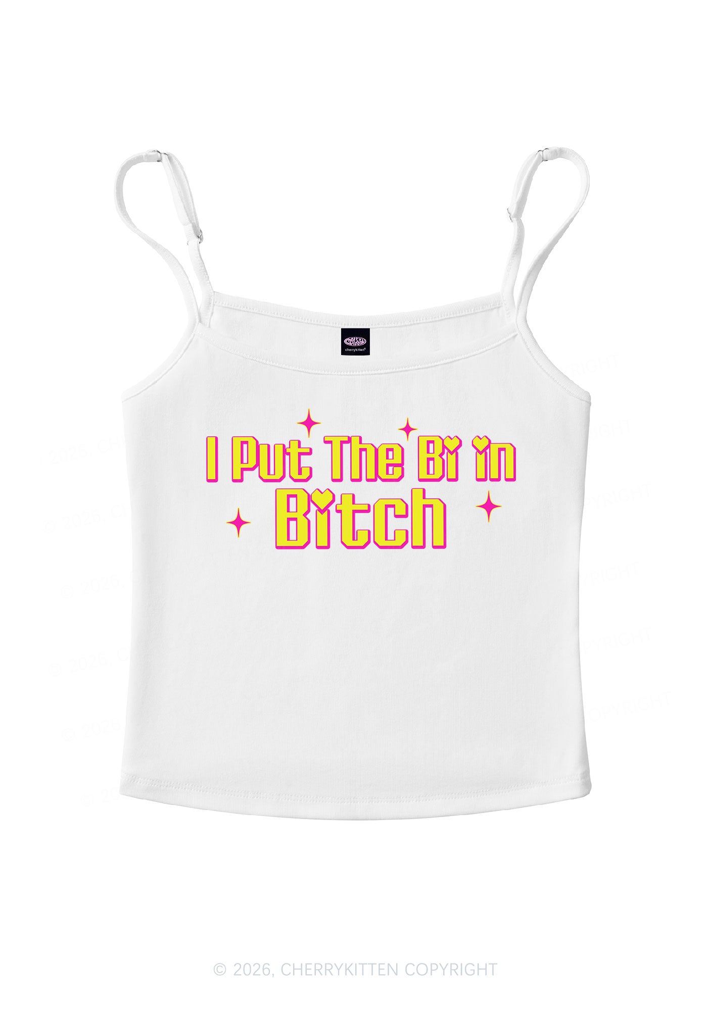 Put The Bi In Bxxch Pride Y2K Spaghetti Strap Cami Cherrykitten