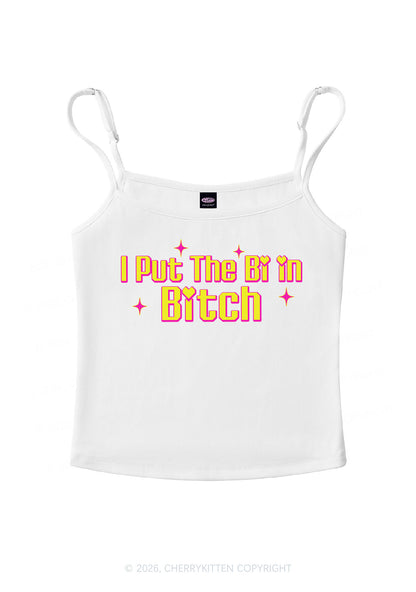Put The Bi In Bxxch Pride Y2K Spaghetti Strap Cami Cherrykitten