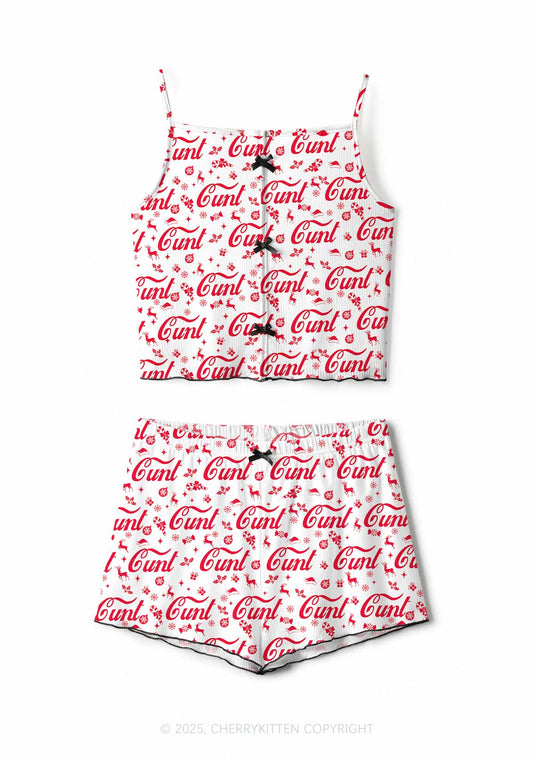 Christmas Cxxt Y2K Print Cami Shorts Pajama Set Cherrykitten