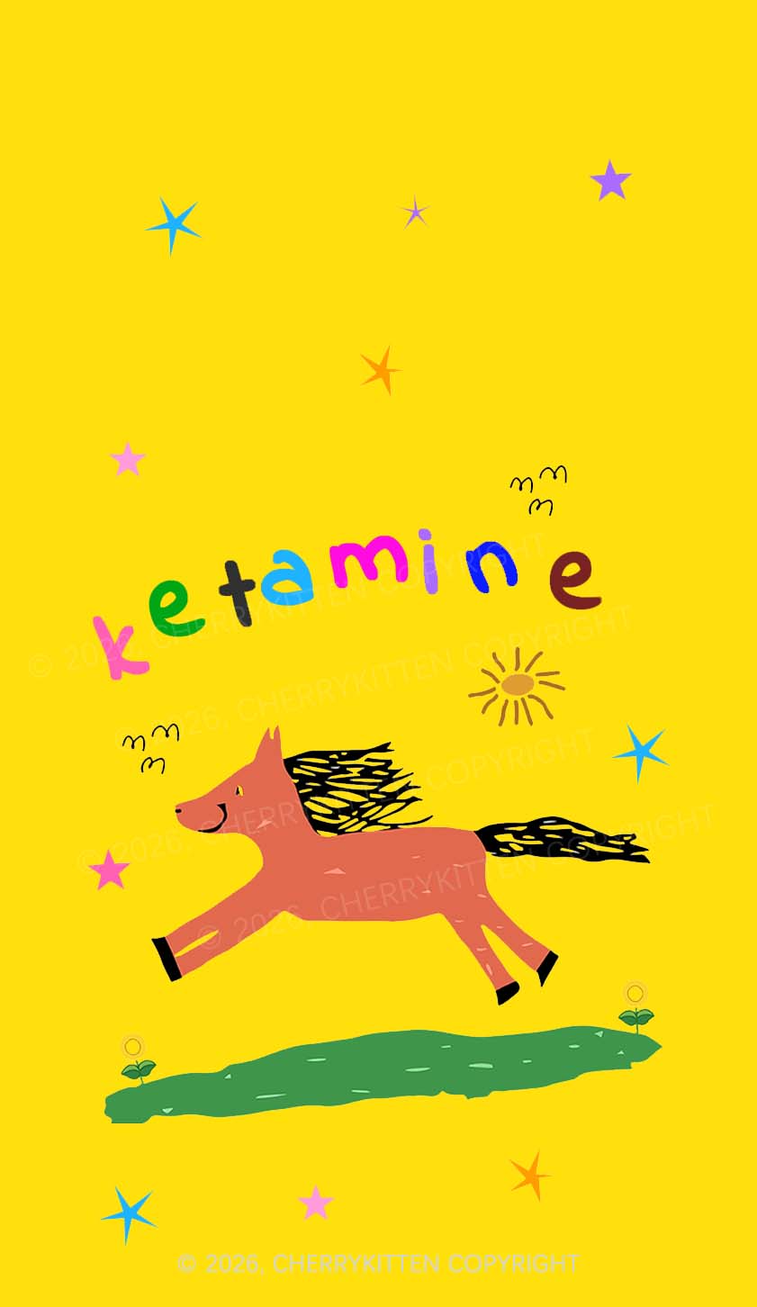 Orange Pony On Yellow Y2K Phone Case Cherrykitten