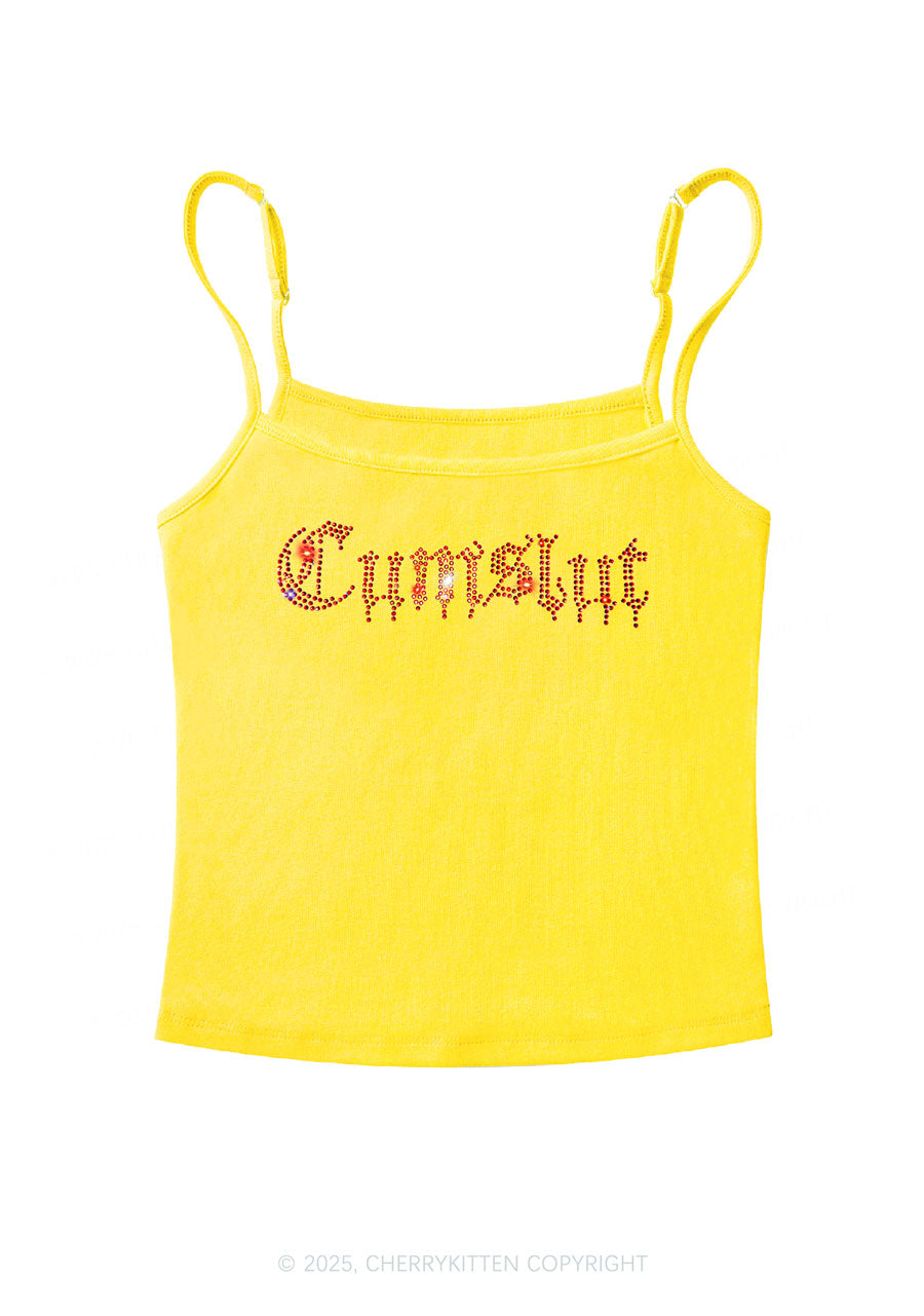 Rhinestone Cxmslxt Y2K Spaghetti Strap Cami Cherrykitten