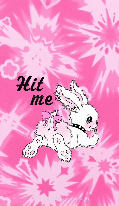 Hit Me White Bunny Y2K Phone Case Cherrykitten