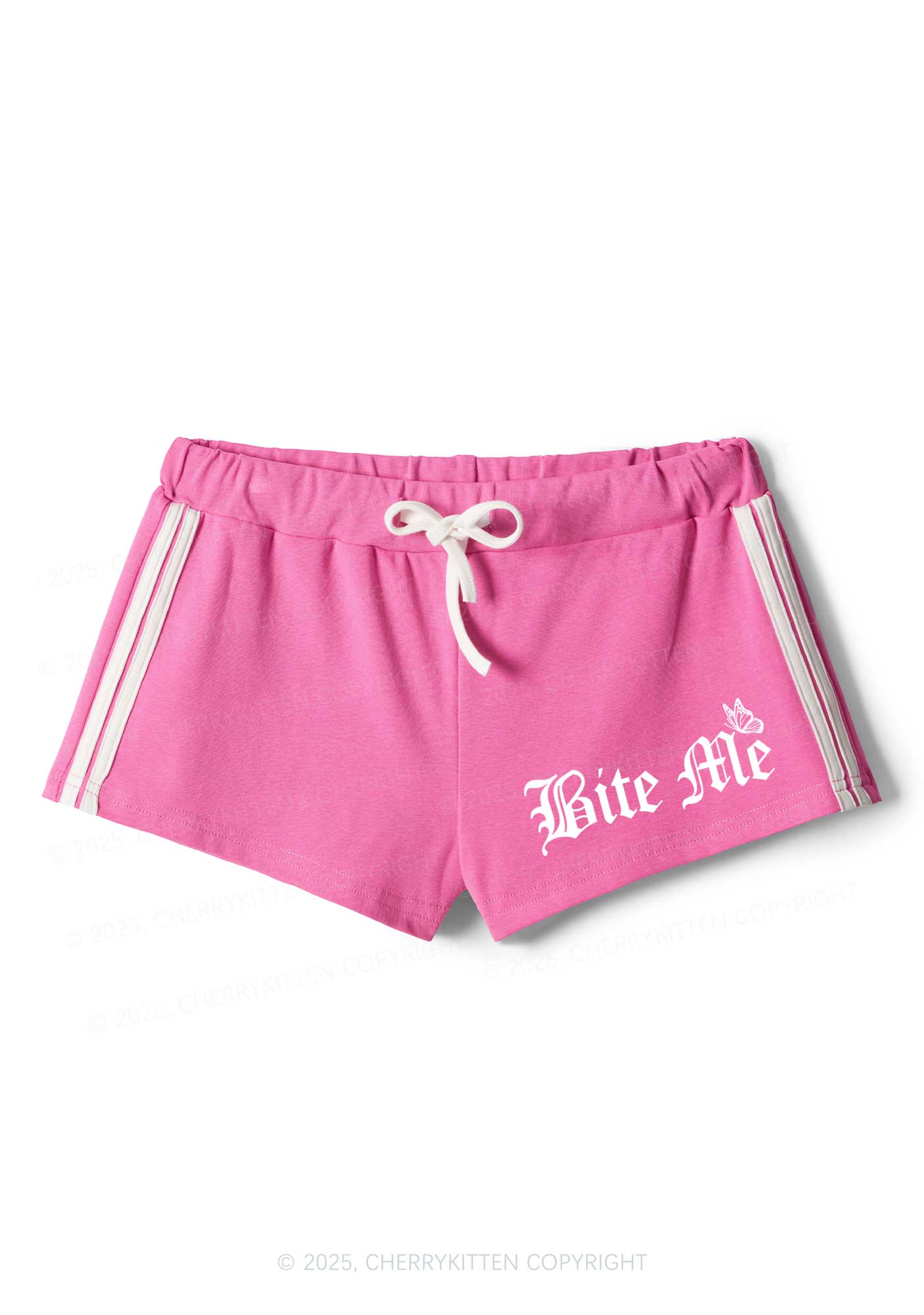 Bite Me Y2K Drawstring Mini Shorts Cherrykitten