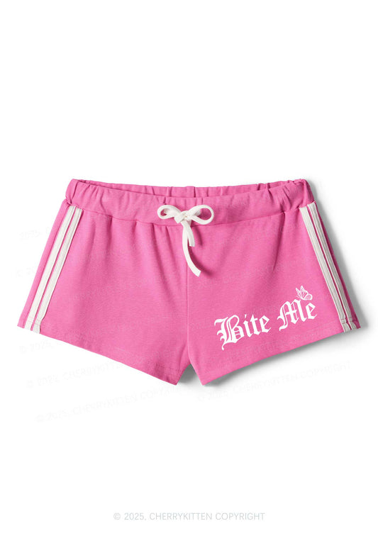 Bite Me Y2K Drawstring Mini Shorts Cherrykitten