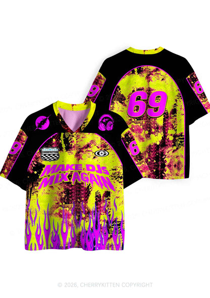 Make DJs Mix Again Y2K Sport Jersey Shirts Cherrykitten