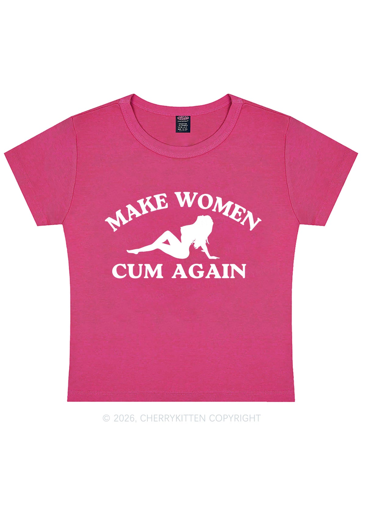 Make Women Cxm Again Y2K Baby Tee Cherrykitten