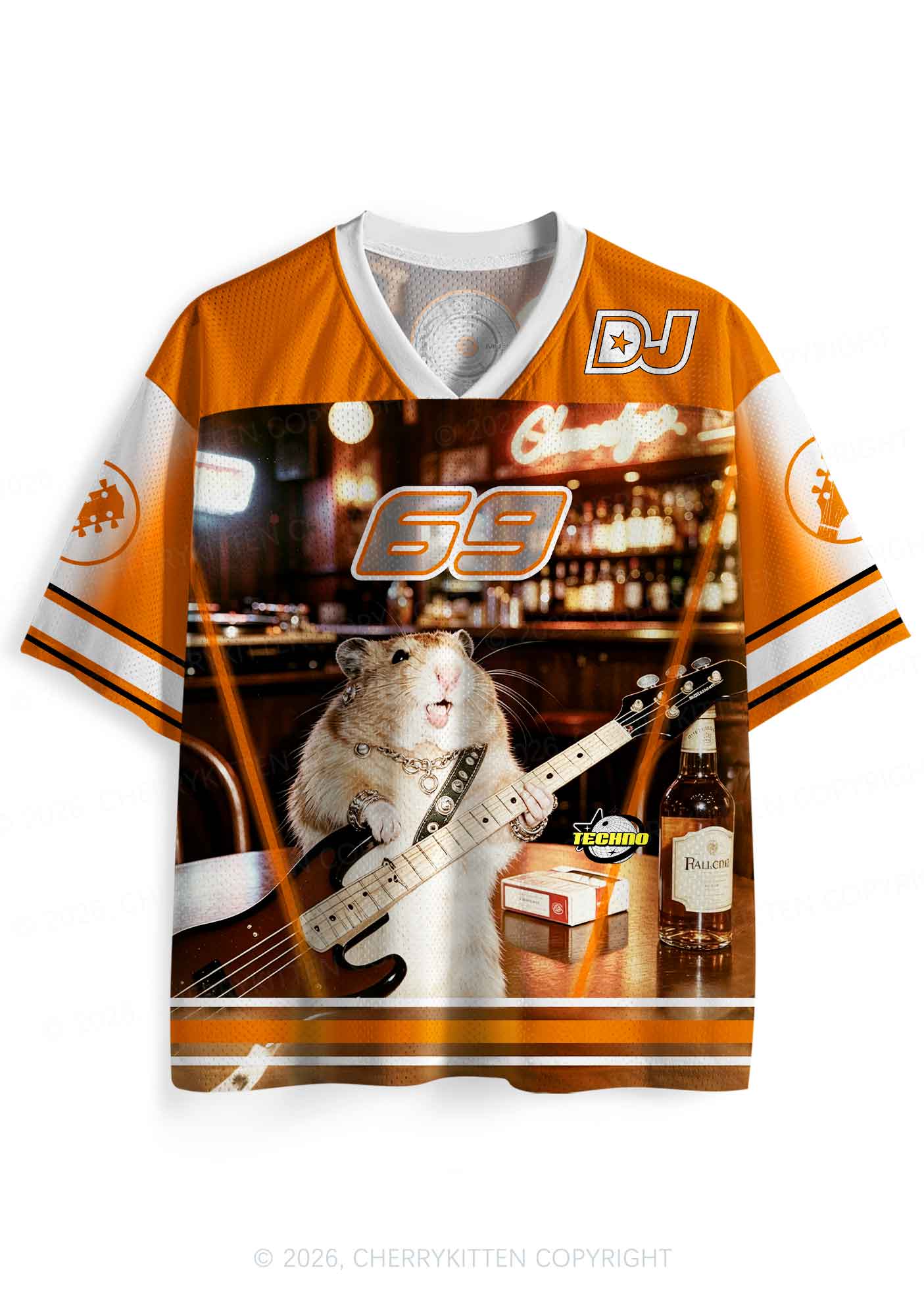 Hamster Bassist Techno Y2K Sport Jersey Shirts Cherrykitten