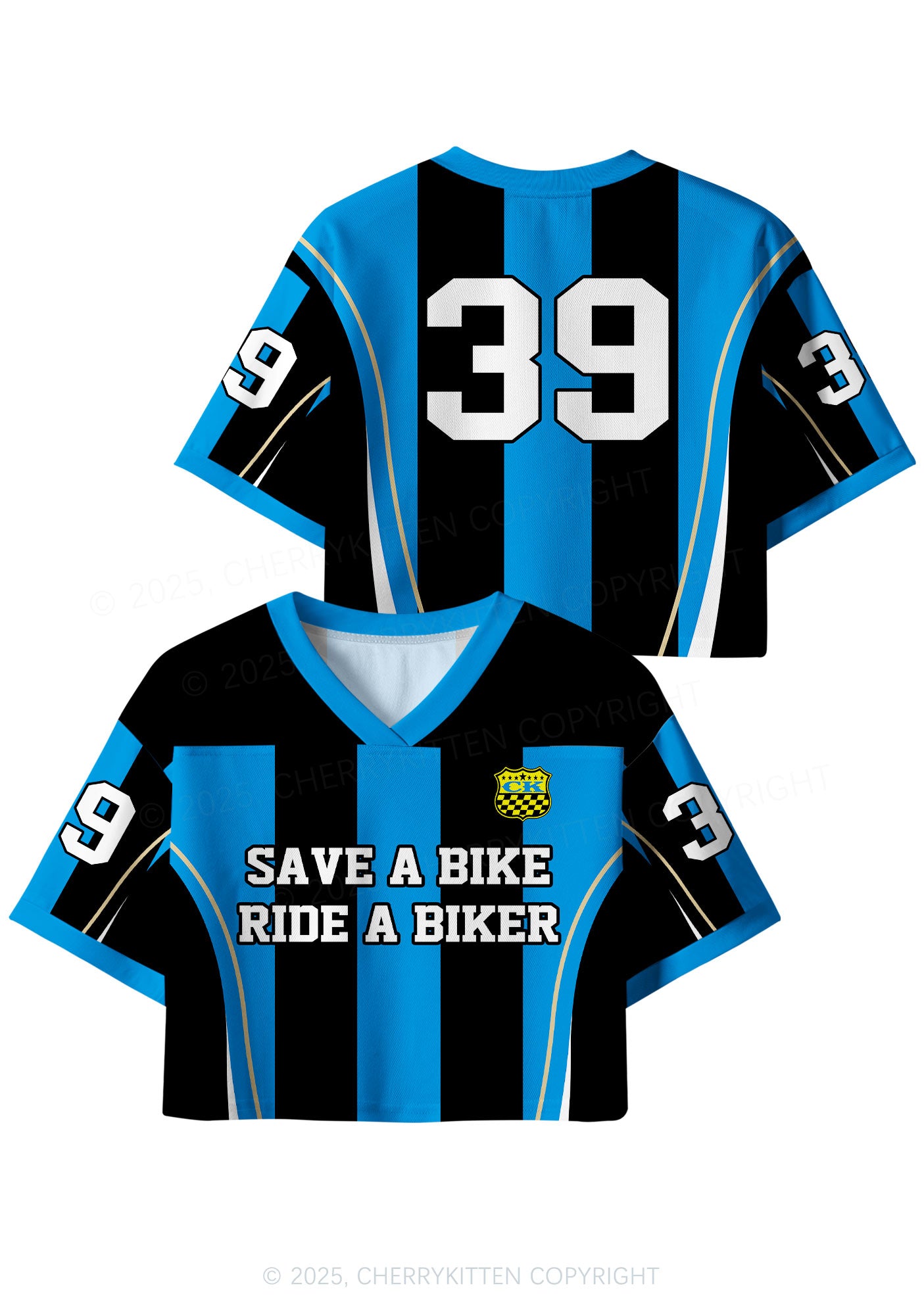 Custom Save Bike Ride Biker Y2K Crop Sport Jersey Shirts Cherrykitten
