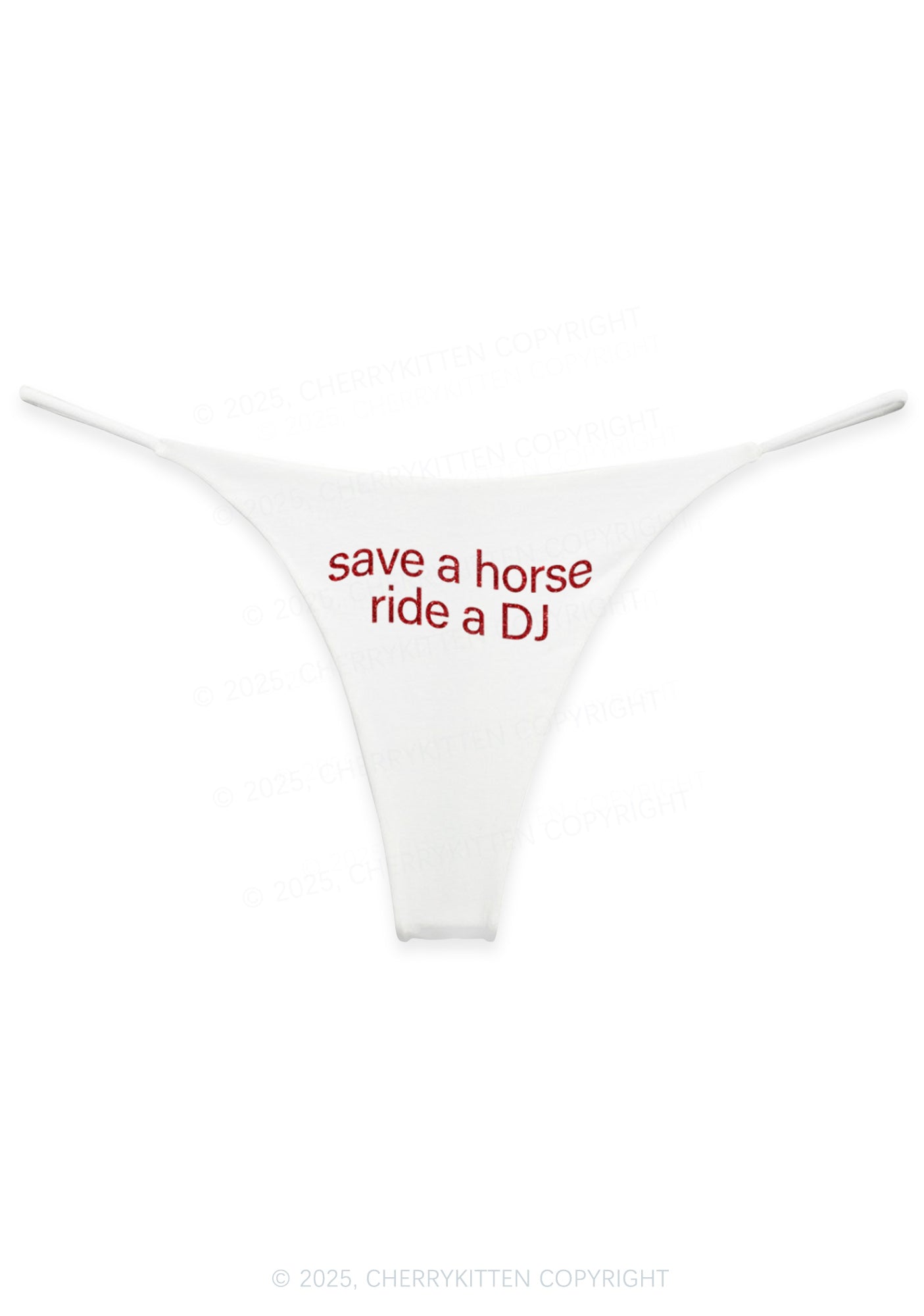 Glitter Ride A DJ Y2K Bikini String Thong Cherrykitten