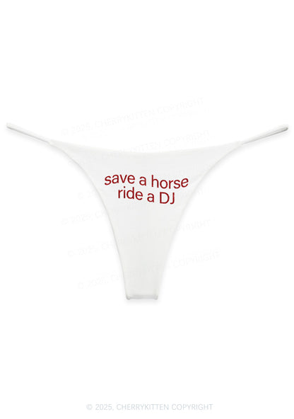 Glitter Ride A DJ Y2K Bikini String Thong Cherrykitten