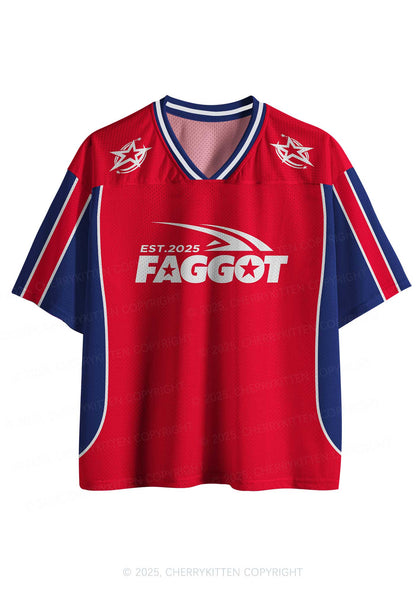 Custom Red Faggot Pride Y2K Sport Jersey Shirts Cherrykitten