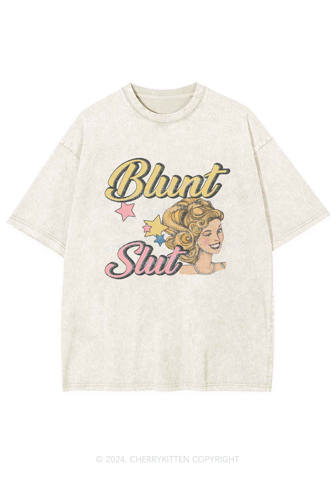 Blunt Slxt Y2K Washed Tee Cherrykitten