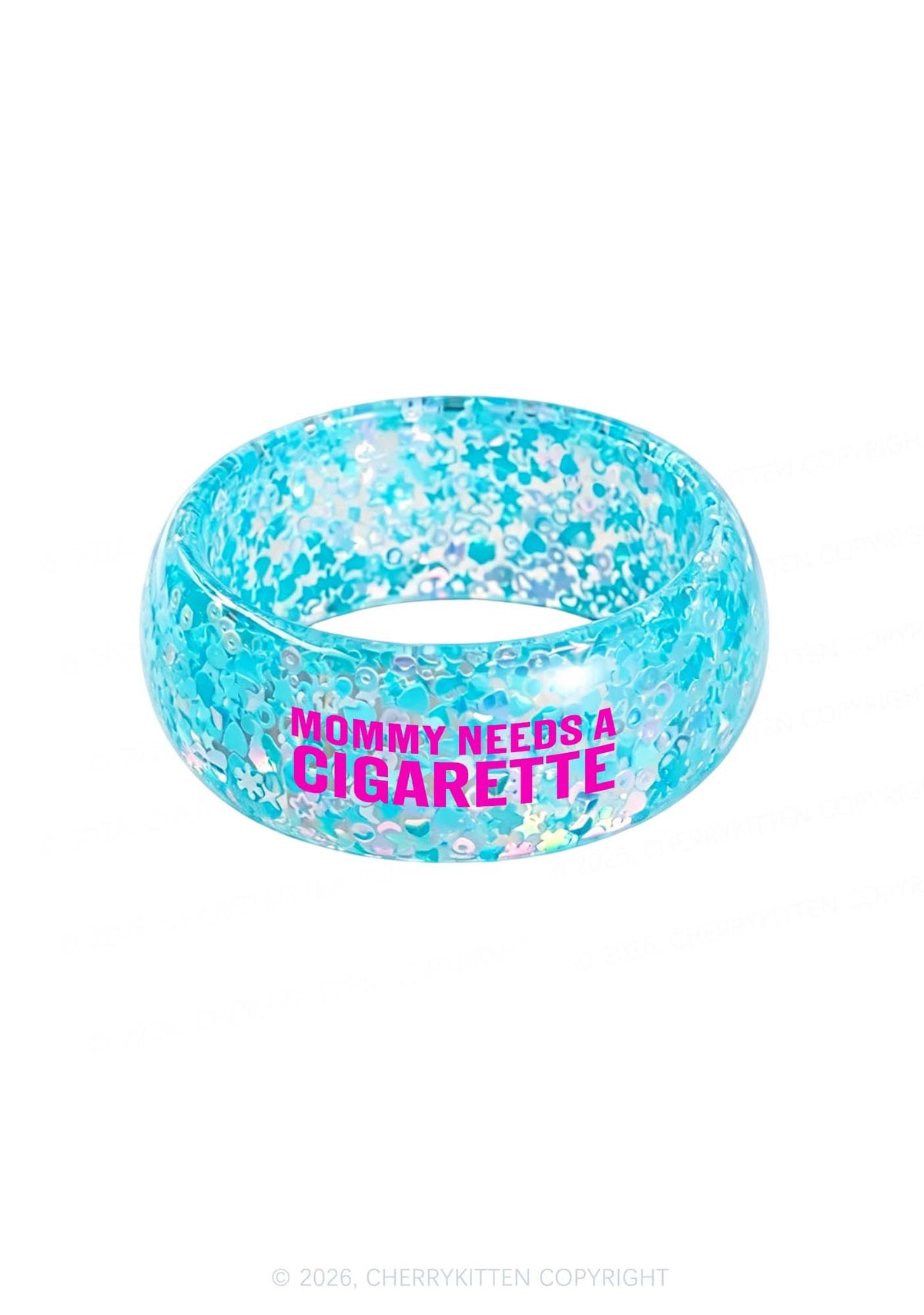 Mommy Needs A Cigarette Y2K Cuff Bangle Cherrykitten
