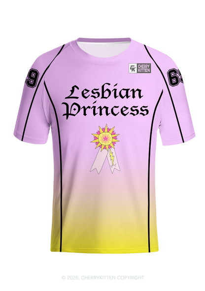 Purple Lesbian Princess Pride Y2K Football Jersey Shirts Cherrykitten