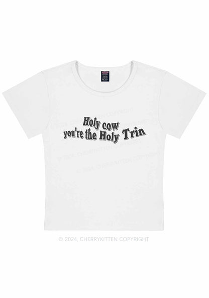 Curvy Holy Cow Y2K Baby Tee Cherrykitten